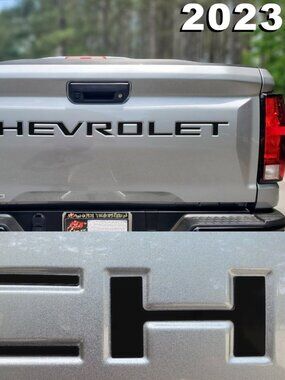 Matte Black Raised Plastic Tailgate Letters Inserts NEW CHEVY COLORADO 2023 2024